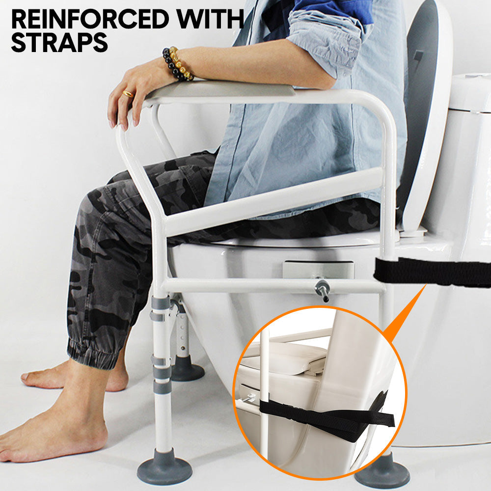 Adjustable Toilet Support Frame - Foldable Design (150 kg Capacity)